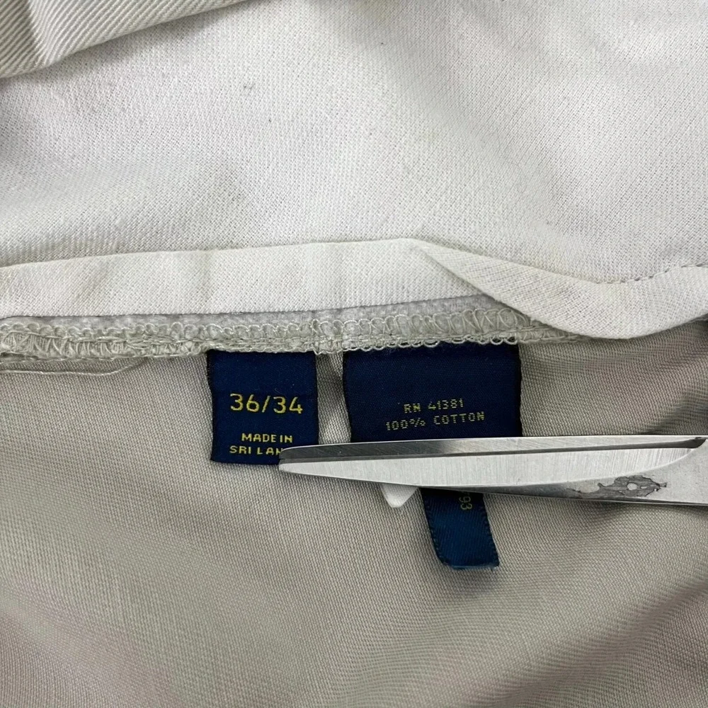 Polo Ralph Lauren Chino Pants Men's Size 36‎ Beige Classic Fit Solid 100% Cotton